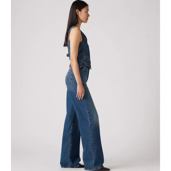 Levi's 29x32 Premium Ribcage Wide Leg Polar Permiter Dark Wash - Picture 4 of 7